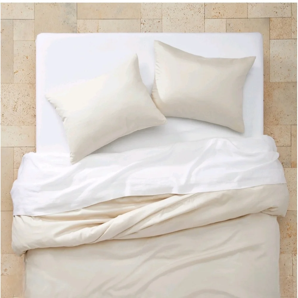 Casaluna 3pc Full/Queen Lyocell Cotton Blend Duvet & Sham Set Cream